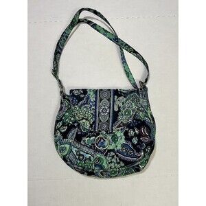 VERA BRADLEY "SADDLE BAG" (BLUE RHAPSODY) retired paisley quilted Boho
